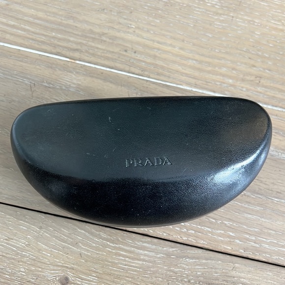 Authentic Prada SPR 230 black silver signature cat eye sunglasses W/box 56/20 - Picture 4 of 17